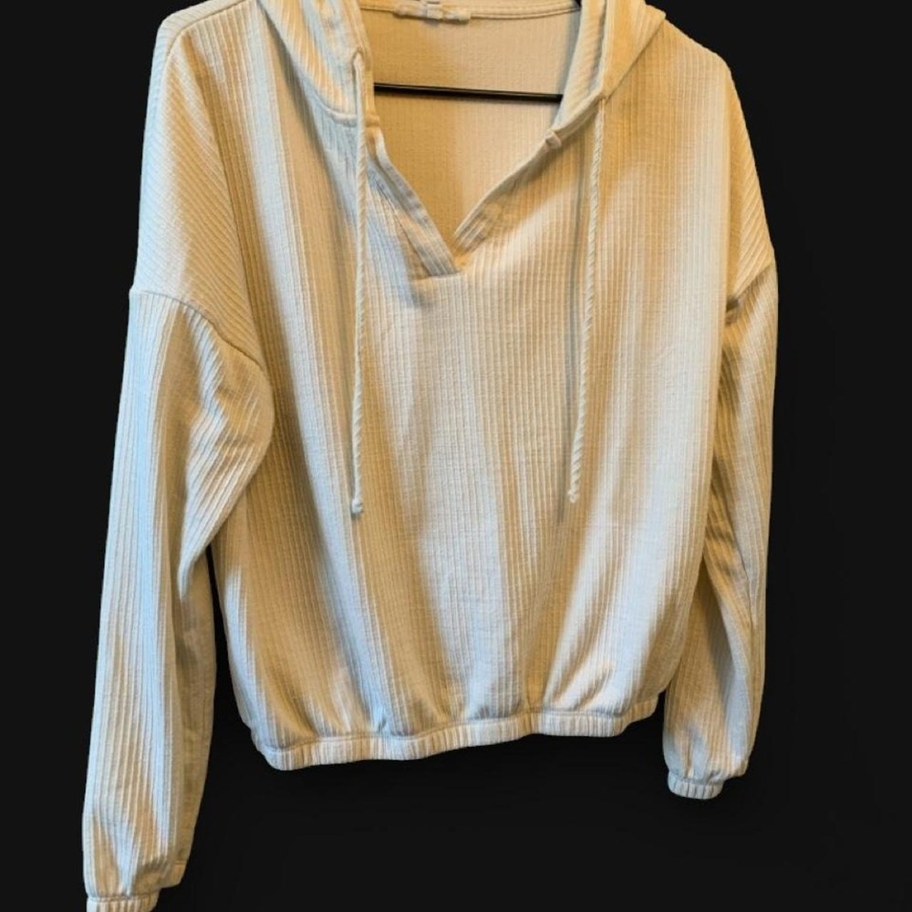 Hoodie Ribbed Knit Medium Women